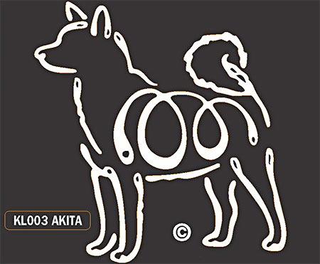 Akita - Window Tattoo image sized 450 x 371