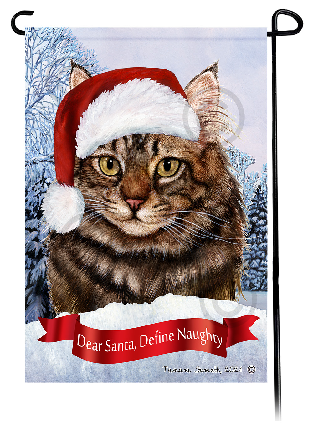 Dear Santa Define Naughty Cat Flags sample image