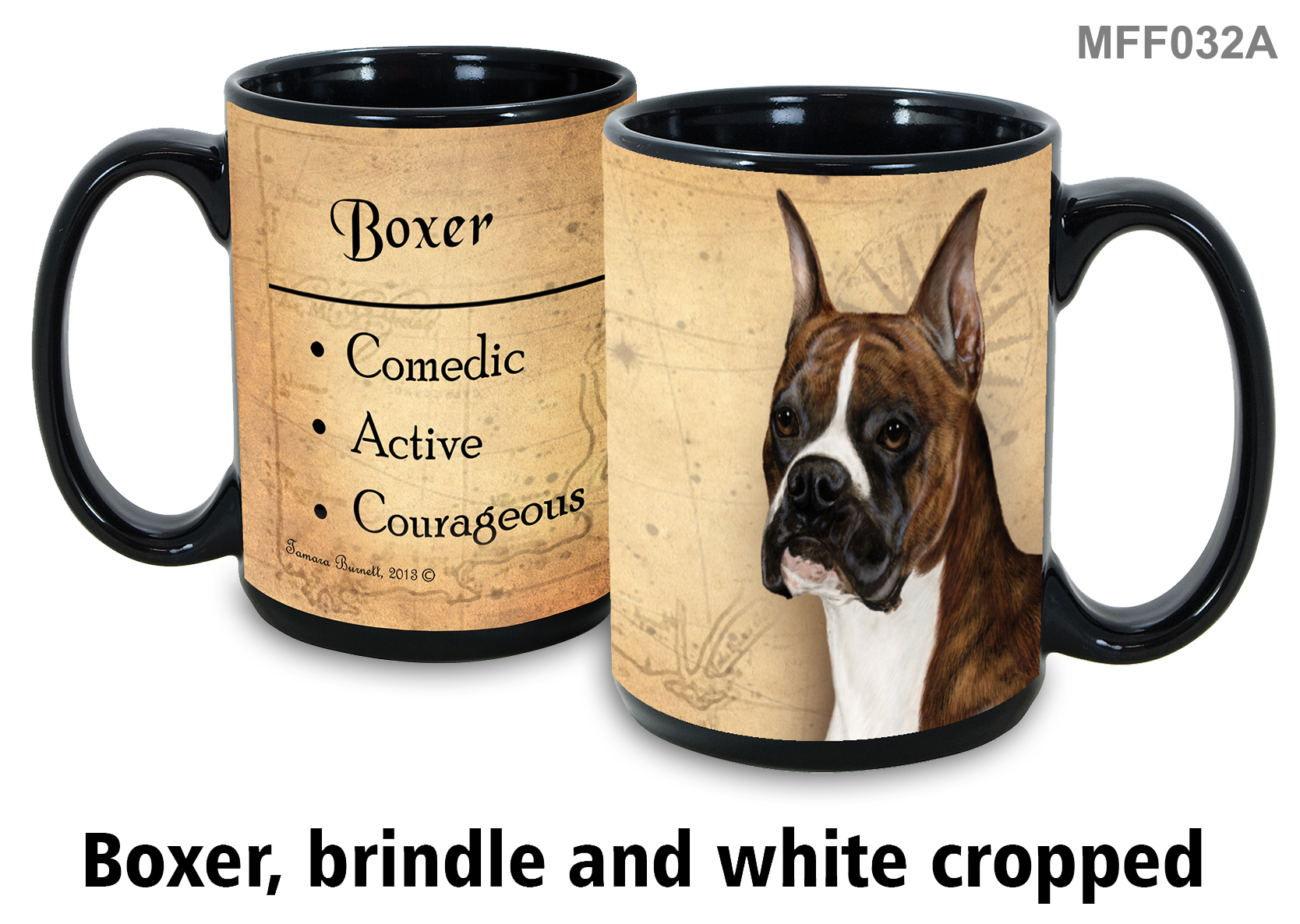 An image of product 20512 Boxer Brindle (Cropped)  - My Faithful Friends Mug 15 oz