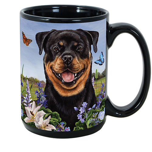 Rottweiler - Garden Party Fun Mug 15 oz image sized 500 x 500