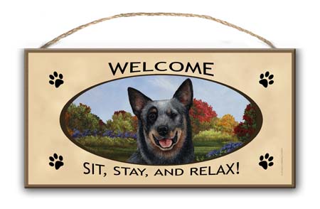 Australian Cattledog - Welcome Sign Image