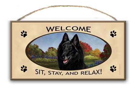 Belgian Sheepdog - Welcome Sign image sized 450 x 294