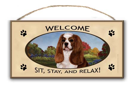 Cavalier King Charles - Welcome Sign Image