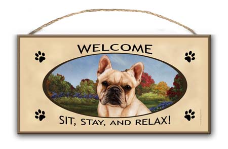 French Bulldog - Welcome Sign image sized 450 x 294