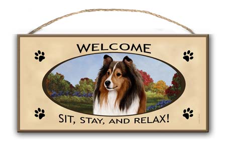 Sheltie - Welcome Sign Image